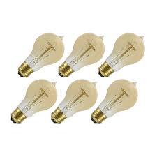 Shop Aspen Creative A19 Vintage Edison Filament Light Bulb 60 Watt Medium E26 Base Amber Set Of 6 Overstock 31308693