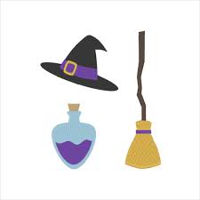 Witch Digital Embroidery Design Set Hat Broom Potion Etsy Embroidery Designs Digital Embroidery Embroidery Design Sets