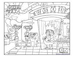 Free johnny tractor coloring pages tags : Johnny Test Cartoons Printable Coloring Pages
