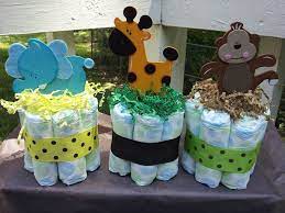 Pinterest Baby Shower Table Decorations Ideas 1 Jungle Theme Mini Diaper Baby Shower Table Decorations Boy Baby Shower Centerpieces Baby Shower Safari Theme