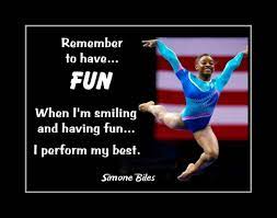 One on vault, one on balance beam, and two on floor exercise. Simone Biles Gymnastics Fun Quote Poster 1 Motivational Wall Art Arleyart Com