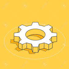 Download free settings icon png with transparent background. Isometric Vector Image On A Yellow Background Gear Icon Settings For The Application Royalty Free Cliparts Vectors And Stock Illustration Image 130644607