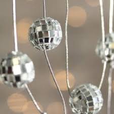 Mirror Disco Ball Garland Consists Of 12 Mini Mirrored Disco Balls Strung Together The Tiny Mirror Disco Bul Winter Holiday Crafts Disco Ball Silver Mirrors