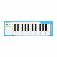 arturia microlab 25 key usb midi controller keyboard blue white