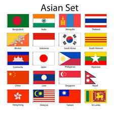 Asia Asian 2x3 Flag Set Of 20 Country Countries Polyester Flags Grommets Flags Of The World World Country Flags Asia