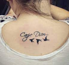 Inicio » blog » carpe diem tattoo ideas despite being a simple composition of two words and nine letters, the latin locution carpe diem, attributed to a legendary roman poet, has become one of the most famous phrases of our times, also able to express itself in tattoos carpe diem through an infinity of designs and styles. 50 Carpe Diem Tattoo Designs To Seize The Day 2021