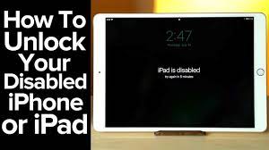How to restore locked/disabled ipad with itunes. How To Unlock A Disabled Iphone Or Ipad Youtube