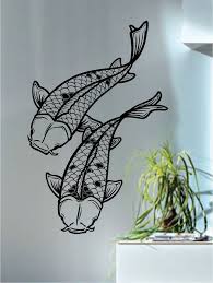 Koi Fish Version 1 Design Animal Decal Sticker Wall Vinyl Decor Art Wall Vinyl Decor Vinyl Wall Art Decal Wall Art
