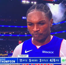 Ausar Thompson is starting in place of Tobias Harris tonight, he's done a  great job defending and making himself available. #detroitpistons  #detroitbasketball #nba