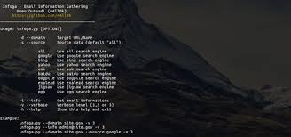 Infoga Email Information Gathering Security Application Web Safety All Search Engines