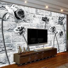 Know how to identify & return. Cool Black White Rose On Brick Wallpaper Photo 3d Room Natural Wallpaper Mural Rolls For 3d Wall Livingroom Bedroom Wall Decor Wallpapers Home Improvement Aliexpress