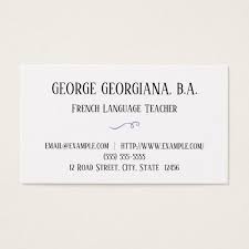 Owning the spg business card compels you to pay the $95 annual fee. Simple Basic French Teacher Business Card Zazzle Com Teacher Business Cards French Teacher Basic French