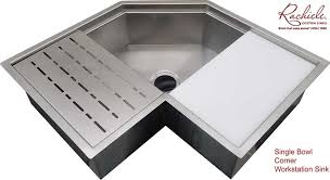 Huge discounts on glass kitchen sinks. Corner Sinks Single Bowl Custom Stainless Steel Workstation Kitchen Sinks