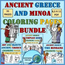I wanted to balance how the ancient greeks portrayed the gods and goddesses in their artwork with modern considerations (like making sure everyone had their clothes on) to come up with pages children would enjoy coloring. Ancient Greece Coloring Pages Worksheets Teaching Resources Tpt