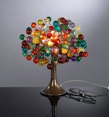 Modern Bedside Lamp With Multicolored Bubbles Unique Table Etsy Bubble Table Lamp Unique Table Lamps Bedside Lamp Modern