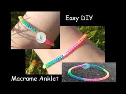 About 12 feet of paracord, and some type of paracord buckle. Easy Macrame Anklet Ankle Bracelet Tutorial Youtube