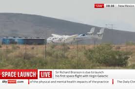 Branson, one of six virgin galactic holding inc employees strapping in for the ride, has touted the flight as a precursor to a new era of space tourism, with the company he founded poised to begin commercial operations next. Zl Bp7lyrpyb M