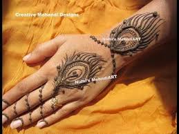Stylish Peacock Feather Morpichh Back Hand Tattoo Henna Mehndi Design Tutorial Mehndi Mehndi Designs Henna