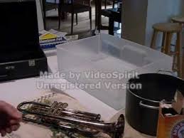Non Abrasive Cleaning And Removing Tarnish From Silver Trumpet Youtube