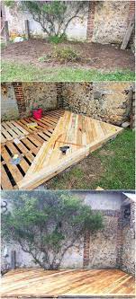 This Idea Of Wood Pallet Garden Terrace Design Can Stand Out A Perfect Option For Your Garden Area Portions It Is Wood Pallet Recycling Pallet Garden Backyard