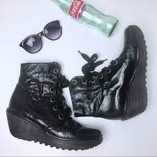 Fly London Shoes Fly London Yarg Platform Boots Patent Leather Eu4 Poshmark