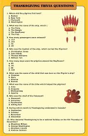 One point per answer and the team . 10 Best Free Printable Thanksgiving Trivia Quiz Printablee Com
