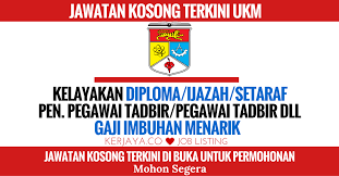 Jawatan kosong di negeri kedah 2021 tawaran adalah dipelawa daripada warganegara malaysia yang berkelayakan untuk memohon bagi mengisi jawat. Jawatan Kosong Universiti Kebangsaan Malaysia Ukm 1 Kerja Kosong Kerajaan