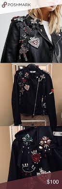 Embellished Leather Jacket Clothes Design Leather Jacket Mango Jackets