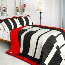 Black And White Quilt Sets Dynamic Piano 3pc Vermicelli Quilted Patchwork Quilt Set Full Queen Size Music Decor Piano Music Black White Bedding