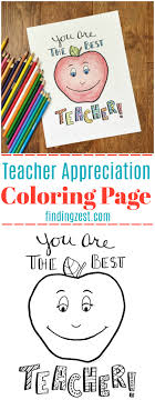 Best teacher gift ideas for teacher appreciation week. Teacher Appreciation Coloring Page Free Printable Finding Zest