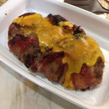 Dad S Cheesy Bacon Wrapped Meat Loaf Recipe Cheesy Bacon Recipes Bacon Wrapped Meatloaf