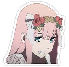 Zero Two Best Grill Smile Sticker By Kozurakzo In 2021 Anime Printables Cute Stickers Aesthetic Anime