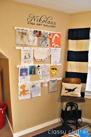 Classy Clutter Kids Art Gallery Display Art Display Kids Kids Art Galleries Displaying Kids Artwork
