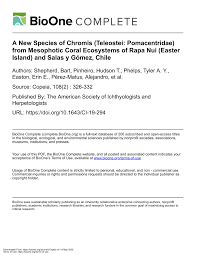 Maybe you would like to learn more about one of these? Pdf A New Species Of Chromis Teleostei Pomacentridae From Mesophotic Coral Ecosystems Of Rapa Nui Easter Island And Salas Y Gomez Chile