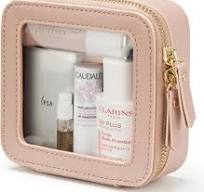 Popvibe Clear Makeup Bag Travel Cosmetic Case Transparent Toiletry Bag with  Zipper, Portable Make Up Organizer Traveling Compact Car Bag for ...
