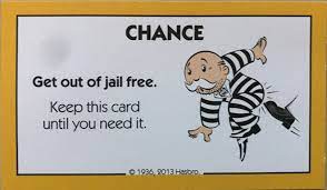 An element of the board game monopoly, allowing a player to leave the jail square immediately, without missing game turns. Does Your Goal Include A Get Out Of Jail Card Ad Florem By Andrea Goodridge