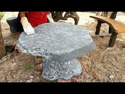 157 How To Make Table Cement Mushroom Shape Furniture Design Ideas Techniques Paint Fake Stone Youtube Fake Stone Make A Table Mushroom Shape