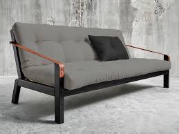 Livraison gratuite (voir conditions), découvrez notre sélection de canapés : Canape Convertible En Bois Avec Matelas Futon Et Accoudoirs Cuir Poetry Futon Matelas Futon Canape Futon