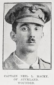 Captain Neil L Macky of Auckland, wounded