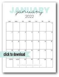 Download printable 2022 yearly calendar templates in editable word, excel, and pdf format. Cute 2022 Printable Calendar 12 Free Printables To Get Organized