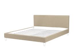 Facile da trasportare e da montare, bastano solo 30 minuti. Fodera In Tessuto Beige Per Il Letto 180 X 200 Cm Fitou Beliani It