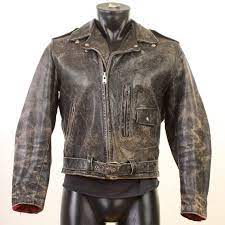 Vintage Oakbrook Leather Motorcycle Sears Biker Jacket Ramones Etsy