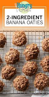 2 Ingredient Healthy Banana Oat Cookies More 2 Ingredient Dessert Recipes Recipe Banana Oat Cookies Hungry Girl Desserts Hungry Girl Recipes