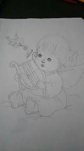 Pin De Tatiana Espinoza Em Perfeitos Desenhos De Anjos Riscos Para Pintura Moldes De Desenhos