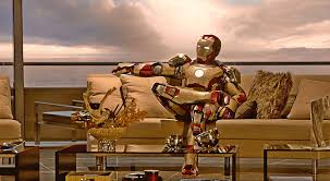 Iron man's last and most powerful suit is my third favorite. Hd Wallpaper Iron Man 3 Iron Man Suit Movies Couch 2013 Sky Sea Cloud Sky Wallpaper Flare