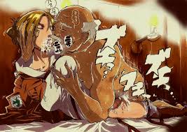Rule 34 Dev - 1boy 1girls age_difference ambiguous_penetration anal  anal_sex annie_leonhardt attack_on_titan bald bed blonde_hair bottomless  breast_grab candle candlelight captured closed_eyes clothed_sex clothing  cum cum_in_ass cum_inside drugged ...