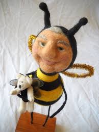 The Bees Knees needle felted art doll