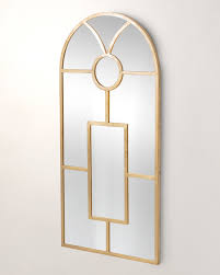 Our selection of designer mirrors can be used to scatter natural light, to maximise your interior space. Finestra Gold Metal Leaf Full Length Wall Mirror Oliver Bonas