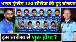 Jun 26, 2021, 08:22 ist facebook twitter linkedin email India Vs England T20 And Odi Series 2021 Schedule Time Table Team Squad Ind Vs Eng 2021 Youtube