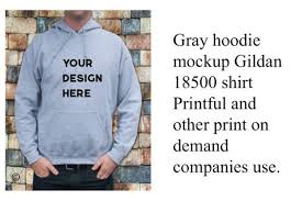 Download Gray Hoodie Mockup Gildan 18500 Shirt Graphic By A Design In Time Creative Fabrica Grauer Hoodie